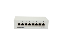 Patch Panel 8xTP CAT6A 500Mhz Aufputz Lichtgrau LSA Synergy 21 von SYNERGY 21