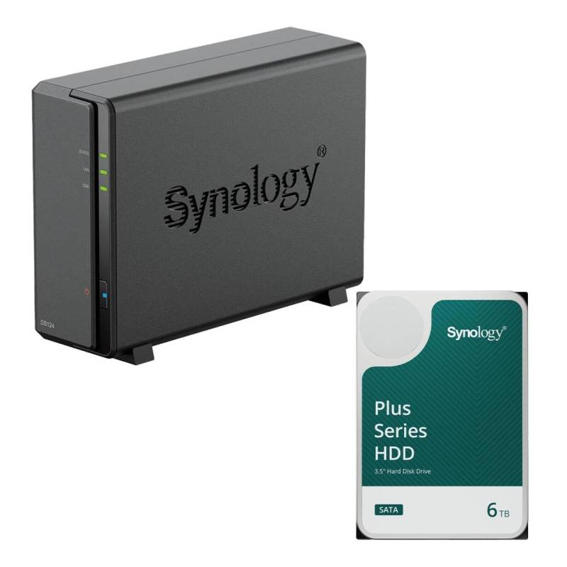 Synology DiskStation DS124 1 Einschub NAS-Server Leergehäuse + 1x Synology Pl... von SYNOLOGY