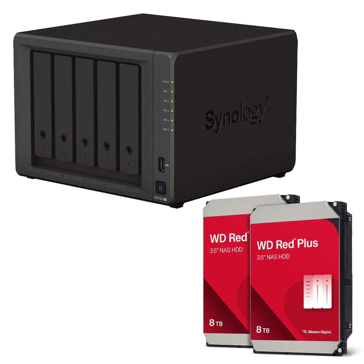 Synology DiskStation DS1522+ 5 Einschübe NAS-Server Leergehäuse + 16TB WD Red... Synology DiskStation DS1522+ 5 Einschübe NAS-Server Leergehäuse + 16TB WD Red... von SYNOLOGY