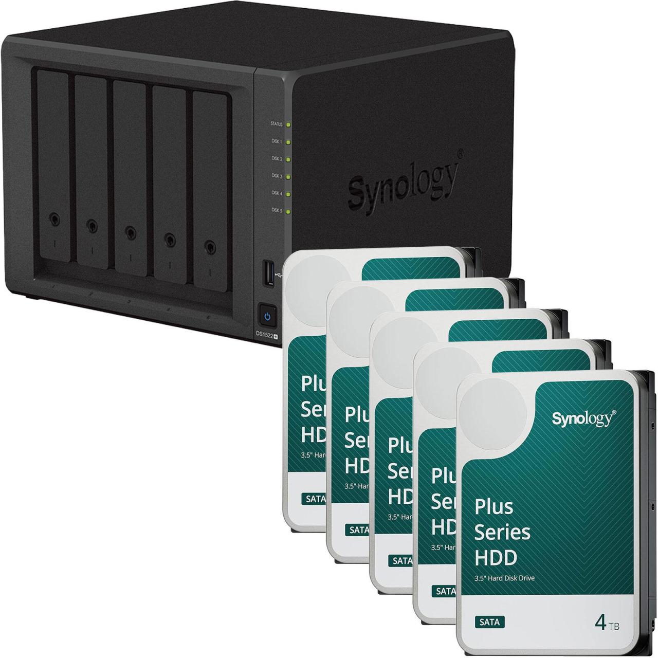 Synology DiskStation DS1522+ 5 Einschübe NAS-Server Leergehäuse + 20 TB Synol... Synology DiskStation DS1522+ 5 Einschübe NAS-Server Leergehäuse + 20 TB Synol... von SYNOLOGY