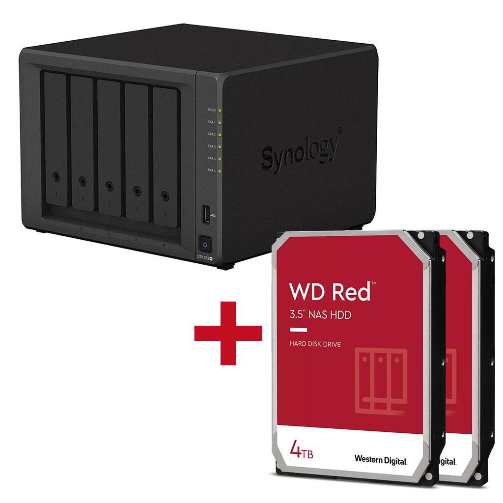 Synology DiskStation DS1522+ 5 Einschübe NAS-Server Leergehäuse + 2x WD Red S... Synology DiskStation DS1522+ 5 Einschübe NAS-Server Leergehäuse + 2x WD Red S... von SYNOLOGY
