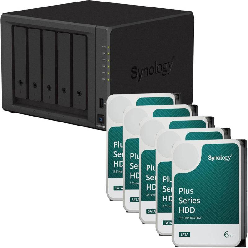 Synology DiskStation DS1522+ 5 Einschübe NAS-Server Leergehäuse + 30 TB Synol... von SYNOLOGY