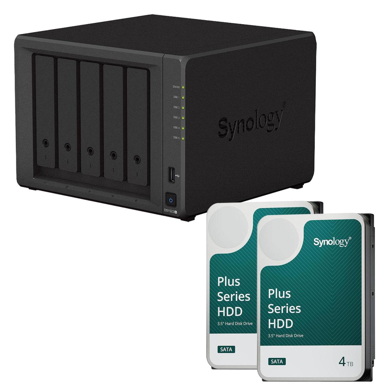 Synology DiskStation DS1522+ 5 Einschübe NAS-Server Leergehäuse + 8 TB Synolo... Synology DiskStation DS1522+ 5 Einschübe NAS-Server Leergehäuse + 8 TB Synolo... von SYNOLOGY