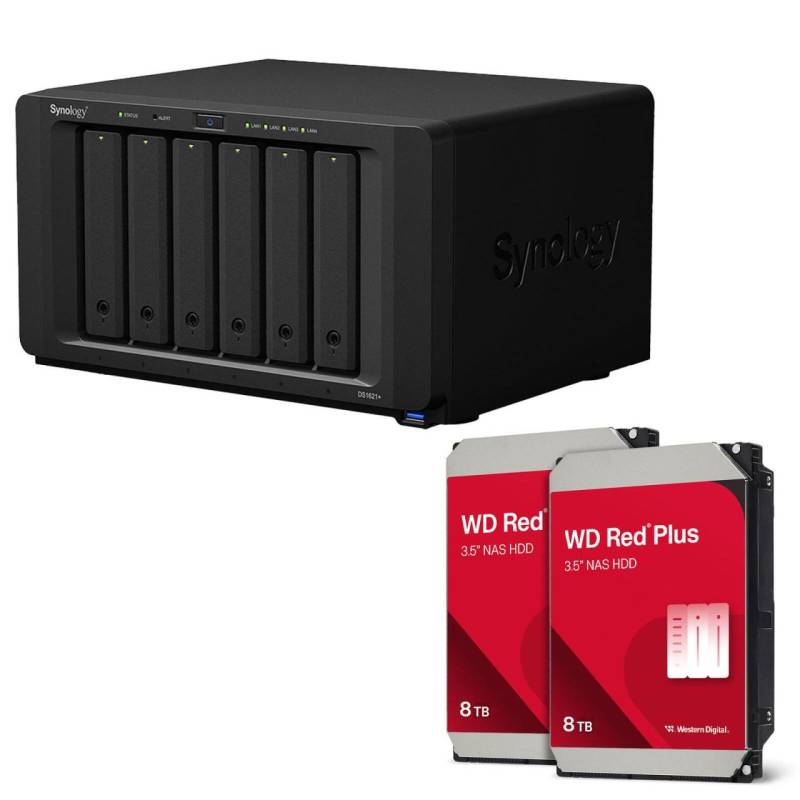 Synology DiskStation DS1621+ 6 Einschübe NAS-Server Leergehäuse + 16TB WD Red... von SYNOLOGY