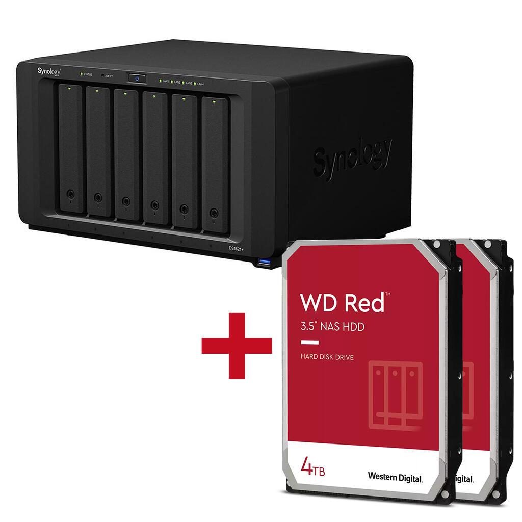 Synology DiskStation DS1621+ 6 Einschübe NAS-Server Leergehäuse + 8TB WD Red ... von SYNOLOGY