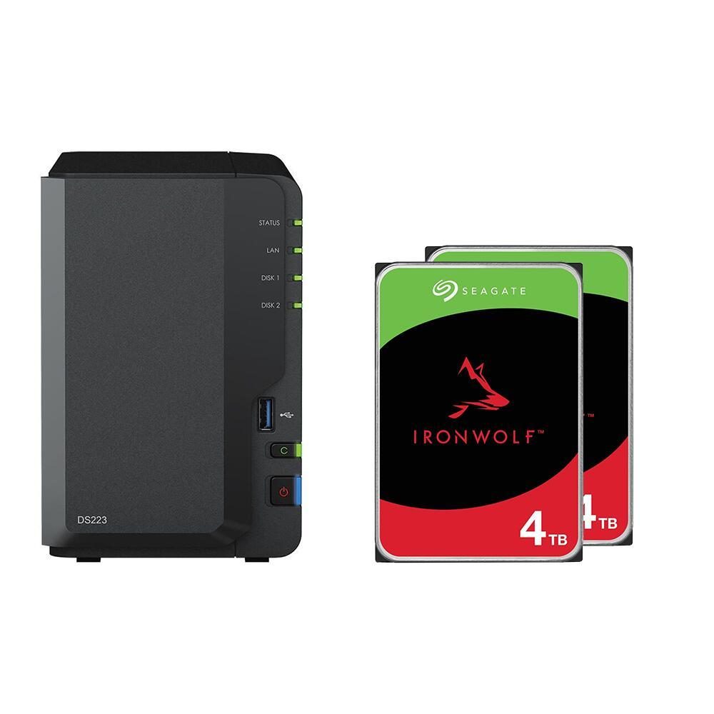 Synology DiskStation DS223 2 Einschübe NAS-Server Leergehäuse + 8TB (2x 4TB) ... von SYNOLOGY