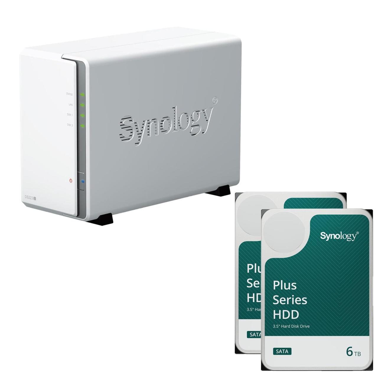 Synology DiskStation DS223J 2 Einschübe NAS-Server Leergehäuse + 2x Synology ... von SYNOLOGY