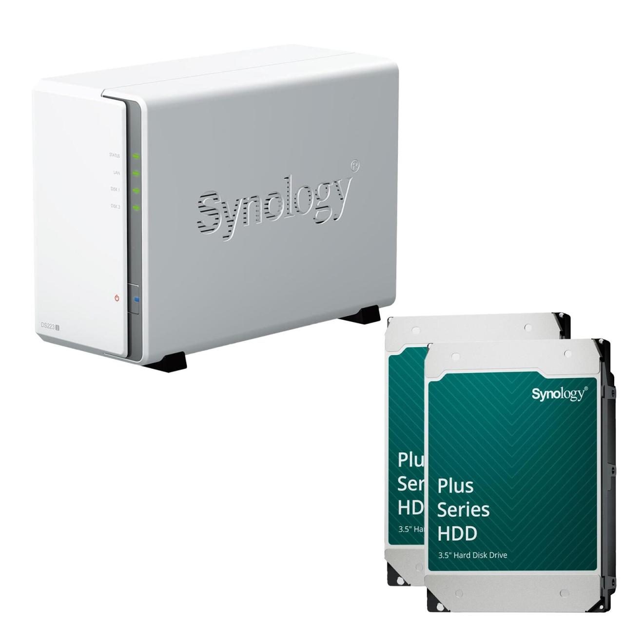 Synology DiskStation DS223J 2 Einschübe NAS-Server Leergehäuse + 2x Synology ... von SYNOLOGY