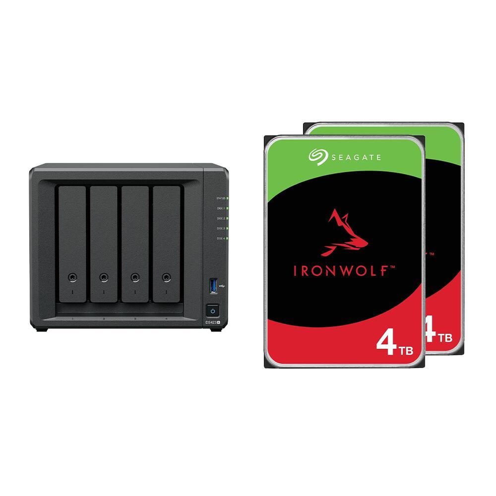 Synology DiskStation DS423+ 4 Einschübe NAS-Server Leergehäuse + 8 TB (2x4TB)... von SYNOLOGY