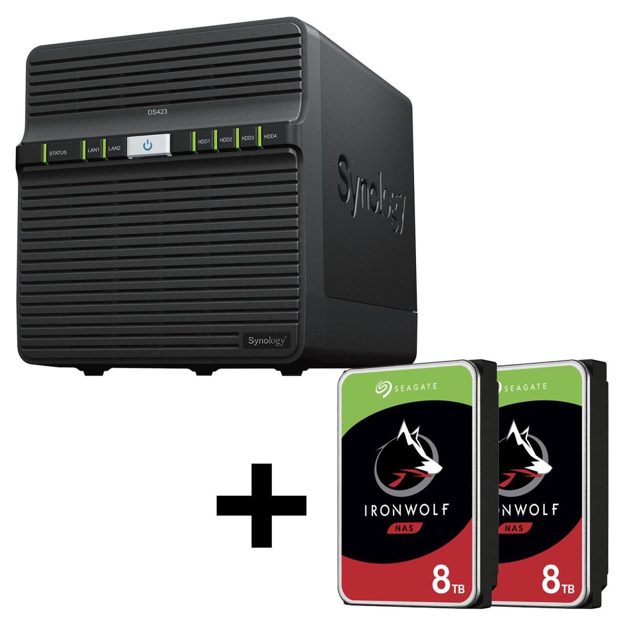 Synology DiskStation DS423 4 Einschübe NAS-Server Leergehäuse + 2x Seagate Ir... von SYNOLOGY