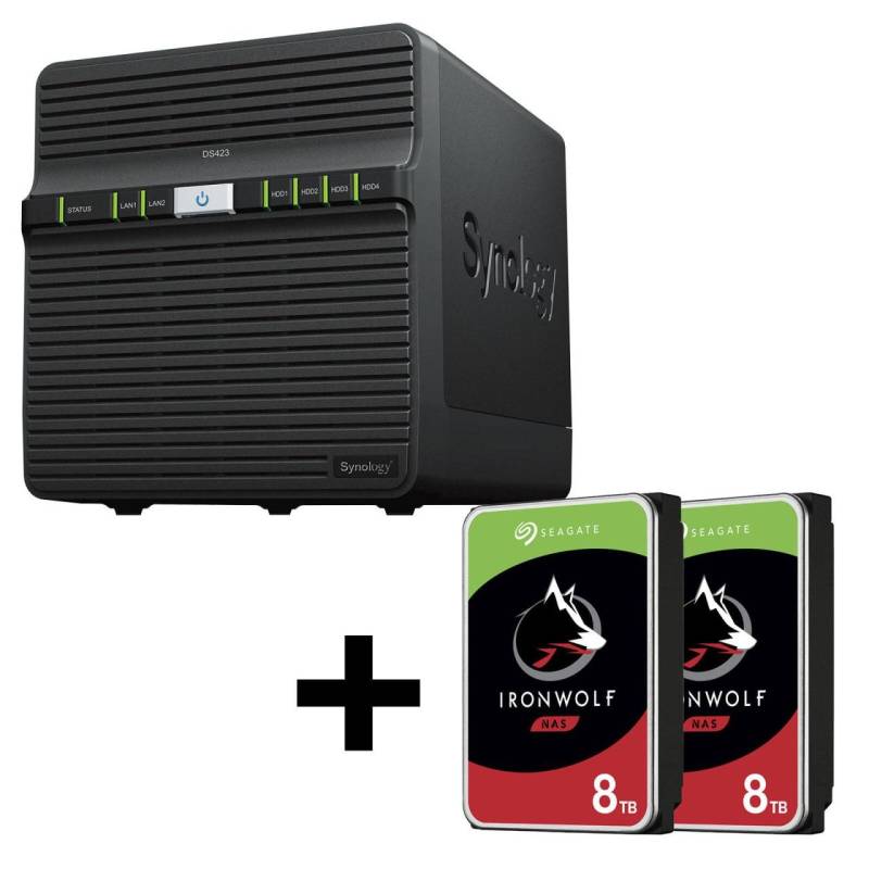 Synology DiskStation DS423 4 Einschübe NAS-Server Leergehäuse + 2x Seagate Ir... von SYNOLOGY