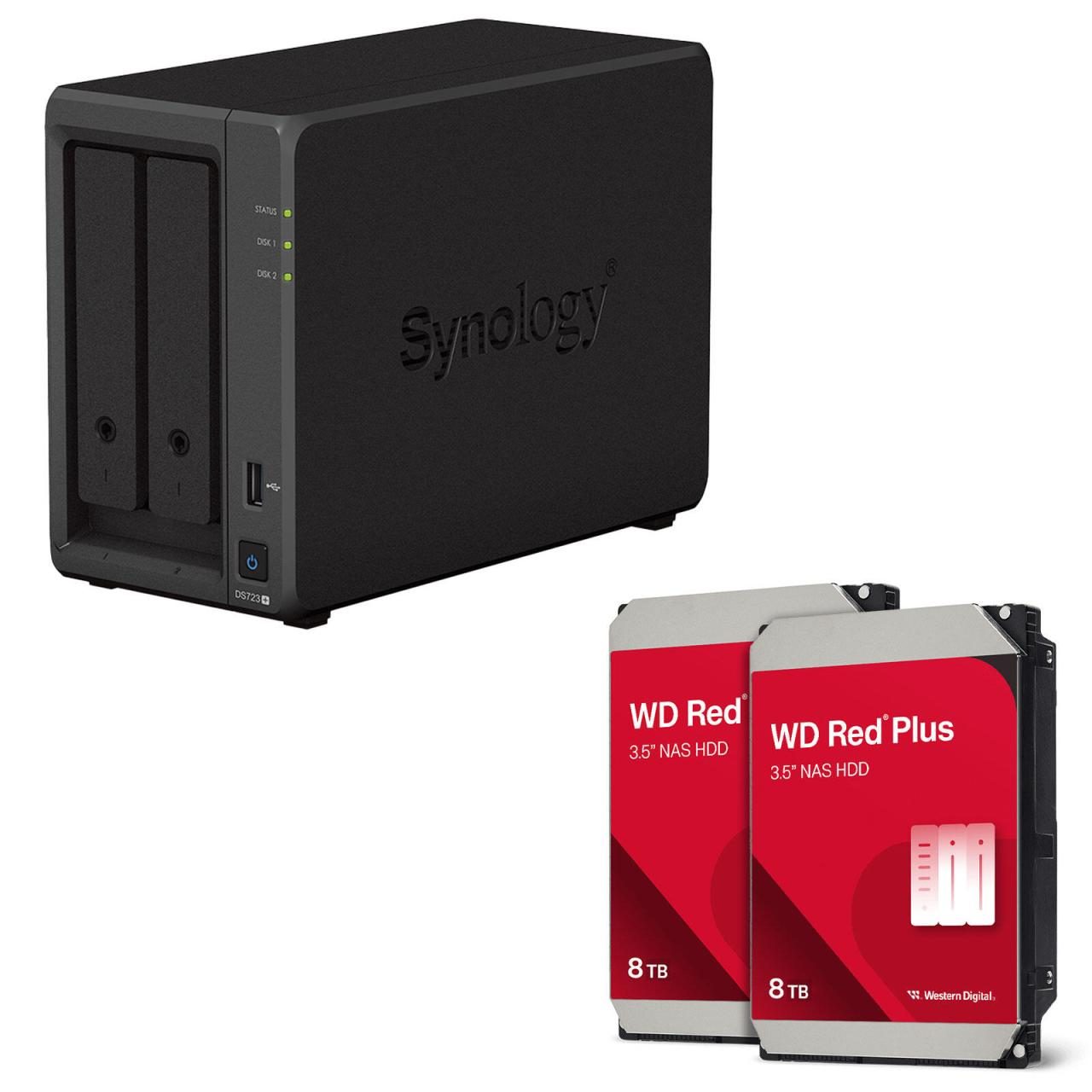Synology DiskStation DS723+ 2 Einschübe NAS-Server Leergehäuse + 16 TB WD Red... von SYNOLOGY