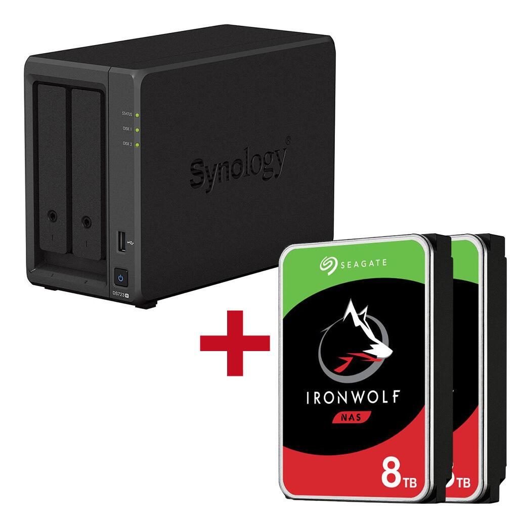 Synology DiskStation DS723+ 2 Einschübe NAS-Server Leergehäuse + 2x Seagate I... von SYNOLOGY
