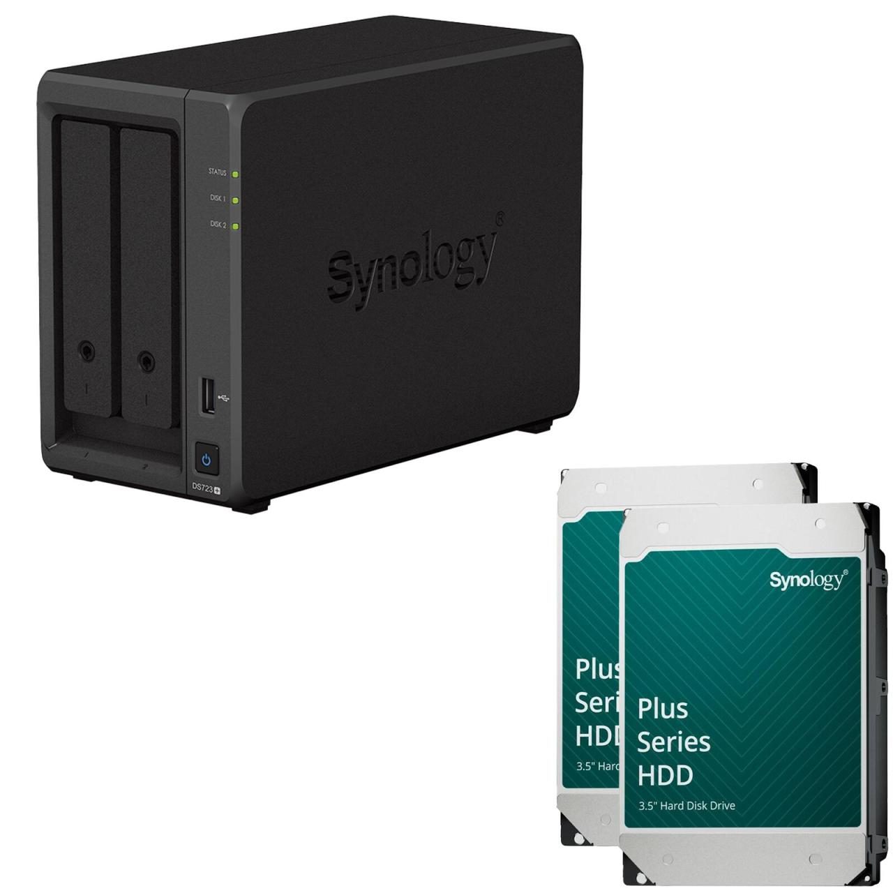 Synology DiskStation DS723+ 2 Einschübe NAS-Server Leergehäuse (DS723+) + 16 ... von SYNOLOGY