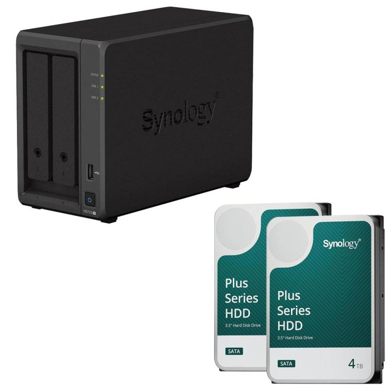 Synology DiskStation DS723+ 2 Einschübe NAS-Server Leergehäuse (DS723+) + 8 T... von SYNOLOGY