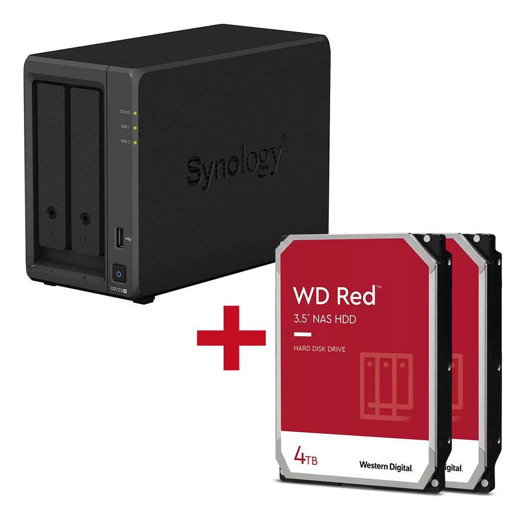Synology DiskStation DS723+ 2 Einschübe NAS-Server Leergehäuse + 2x WD Red SA... von SYNOLOGY