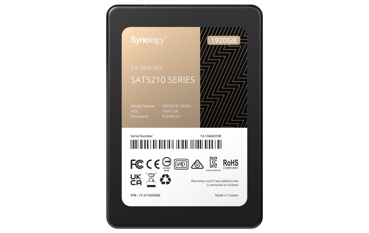 Synology Enterprise 2.5" SATA SSD Festplatte 1.92TB von SYNOLOGY