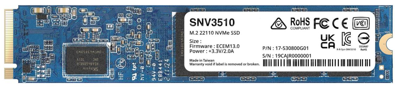Synology Enterprise M.2 22100 NVMe PCIe 3.0 x4 SSD Festplatte 400GB von SYNOLOGY