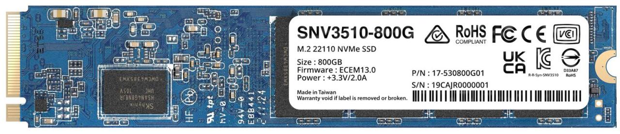 Synology Enterprise M.2 22100 NVMe PCIe 3.0 x4 SSD Festplatte 800GB von SYNOLOGY