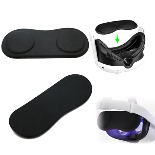 2 Stück VR Lens Protect Cover Staubschutzhülle VR Lens Cover Schwarz Abwaschbare Schutzhülle rutschfest Ersatz Pads Schweißfest Und rutschfest VR Zubehör Für Verschiedene VR-Objektive von SYQZMYA
