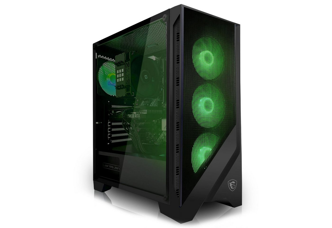 SYSTEMTREFF Basic Gaming-PC (AMD Ryzen 3 4100, GeForce RTX 3050, 16 GB RAM, 512 GB SSD, Luftkühlung, Windows 11, WLAN) von SYSTEMTREFF