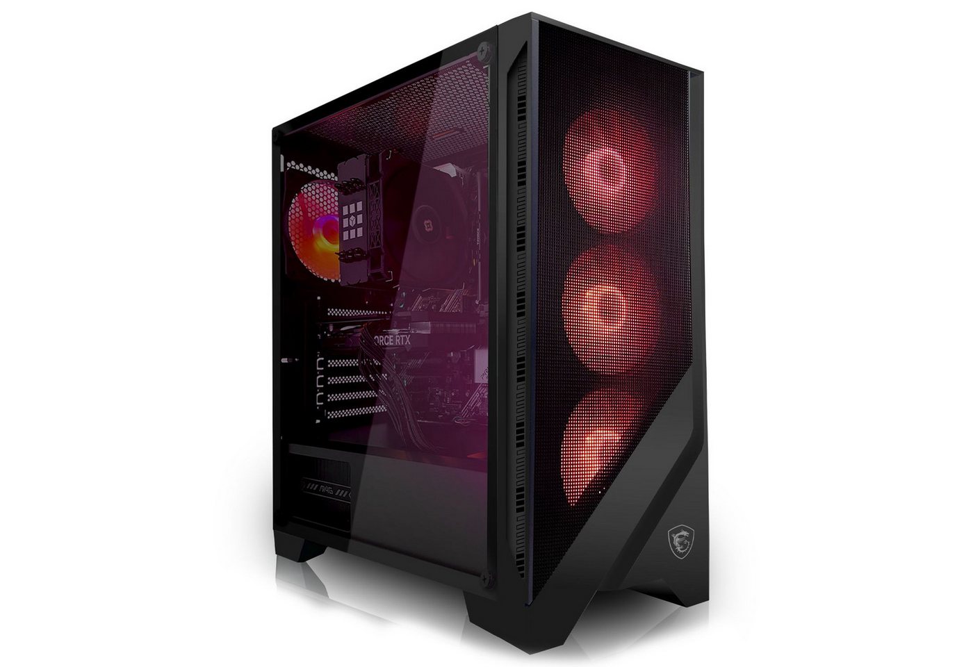 SYSTEMTREFF Basic Gaming-PC (AMD Ryzen 3 4100, GeForce RTX 3060, 16 GB RAM, 512 GB SSD, Luftkühlung, Windows 11, WLAN) von SYSTEMTREFF