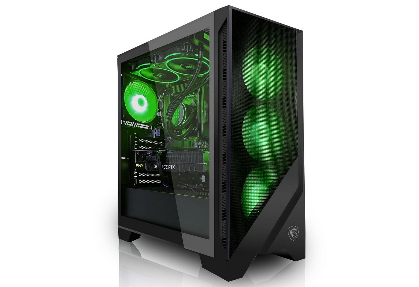 SYSTEMTREFF Basic Gaming-PC (AMD Ryzen 5 5600G, RX Vega 7, 16 GB RAM, 2000 GB HDD, 512 GB SSD, Luftkühlung, Windows 11, WLAN) von SYSTEMTREFF