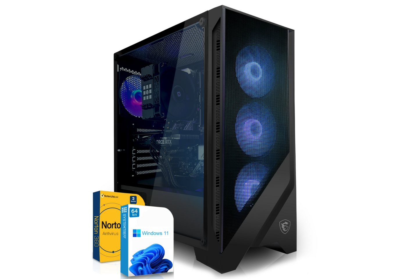 SYSTEMTREFF Basic Gaming-PC (AMD Ryzen 5 5600G, RX Vega 7, 32 GB RAM, 1000 GB SSD, Luftkühlung, Windows 11, WLAN) von SYSTEMTREFF