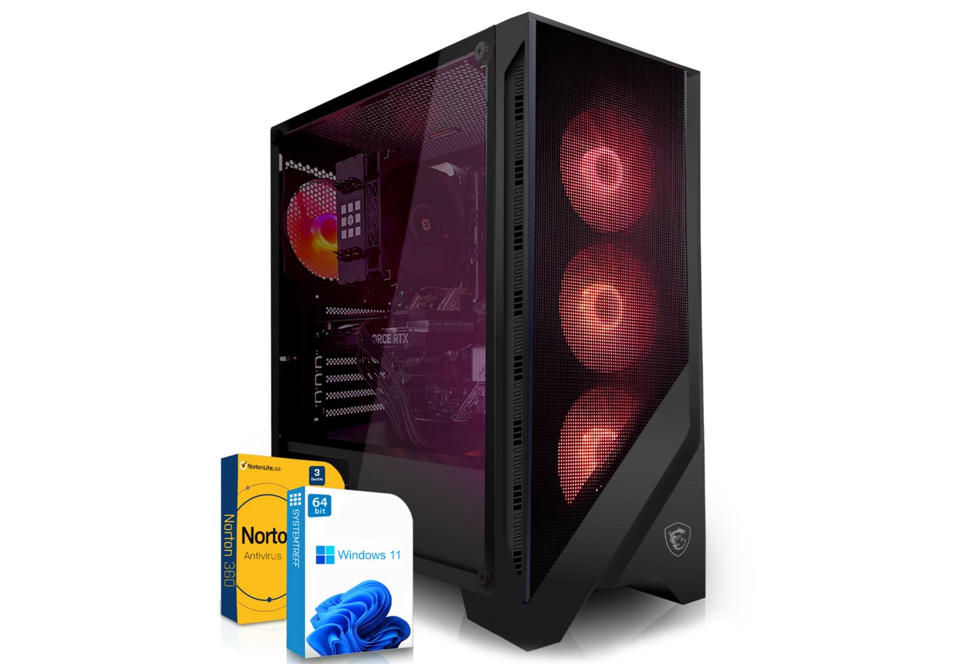 SYSTEMTREFF Basic Gaming-PC (AMD Ryzen 5 5600X, GeForce RTX 3060, 32 GB RAM, 1000 GB SSD, Luftkühlung, Windows 11, WLAN) von SYSTEMTREFF