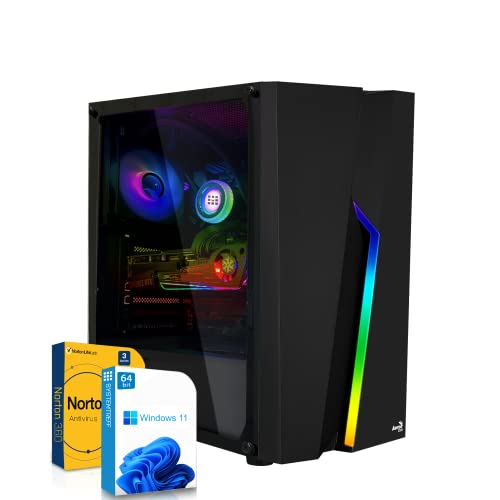 SYSTEMTREFF Basic Gaming PC AMD Ryzen 5 5600 6x4.4GHz | Nvidia Geforce GTX 1650 4GB DX12 | 1TB M.2 NVMe | 16GB DDR4 RAM | WLAN Desktop Computer Rechner für Gamer, Zocker von SYSTEMTREFF