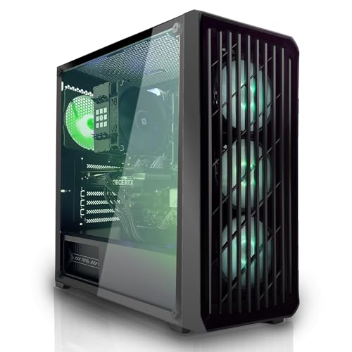 SYSTEMTREFF Basic Gaming PC AMD Ryzen 5 5600G 6x4.4GHz | AMD RX Vega 7 4K HDMI DX12 | 1TB M.2 NVMe + 2TB HDD | 32GB DDR4 RAM | WLAN Desktop Computer Rechner für Gamer, Zocker von SYSTEMTREFF