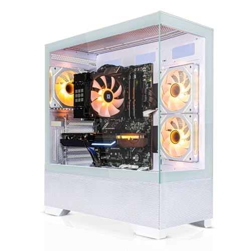 SYSTEMTREFF Basic Gaming PC AMD Ryzen 5 5600G 6x4.4GHz | AMD RX Vega 7 4K HDMI DX12 | 512GB M.2 NVMe | 16GB DDR4 RAM | WLAN Desktop Computer Rechner für Gamer, Zocker von SYSTEMTREFF