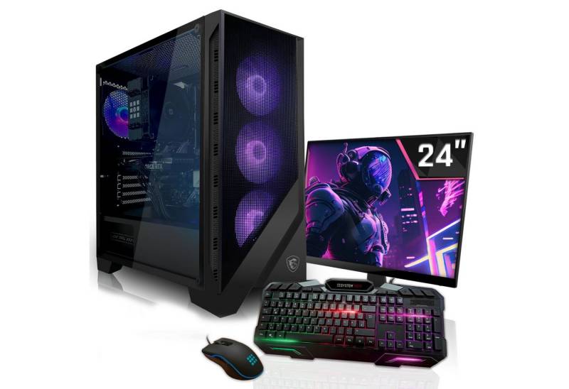 SYSTEMTREFF Basic Gaming-PC-Komplettsystem (24, Intel Core i7 14700F, GeForce RTX 3060, 16 GB RAM, 1000 GB SSD, Windows 11, WLAN)" von SYSTEMTREFF