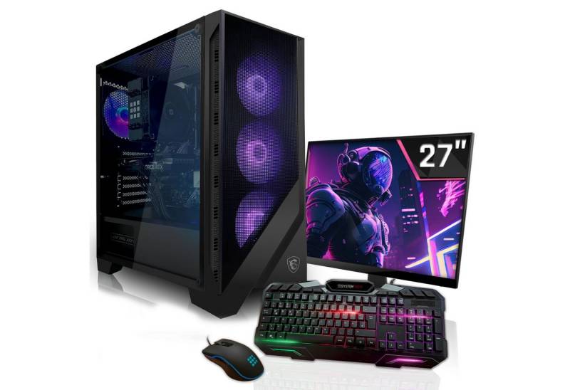 SYSTEMTREFF Basic Gaming-PC-Komplettsystem (27", AMD Ryzen 7 5800X, GeForce RTX 3060, 32 GB RAM, 1000 GB SSD) von SYSTEMTREFF