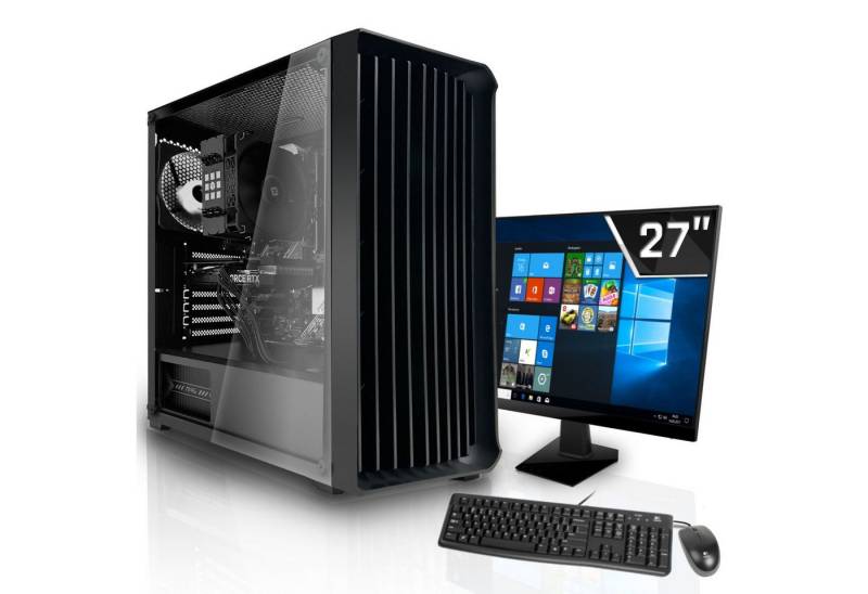 SYSTEMTREFF Business-PC-Komplettsystem (27", AMD Ryzen 7 5700G, RX Vega 8, 16 GB RAM, 512 GB SSD) von SYSTEMTREFF