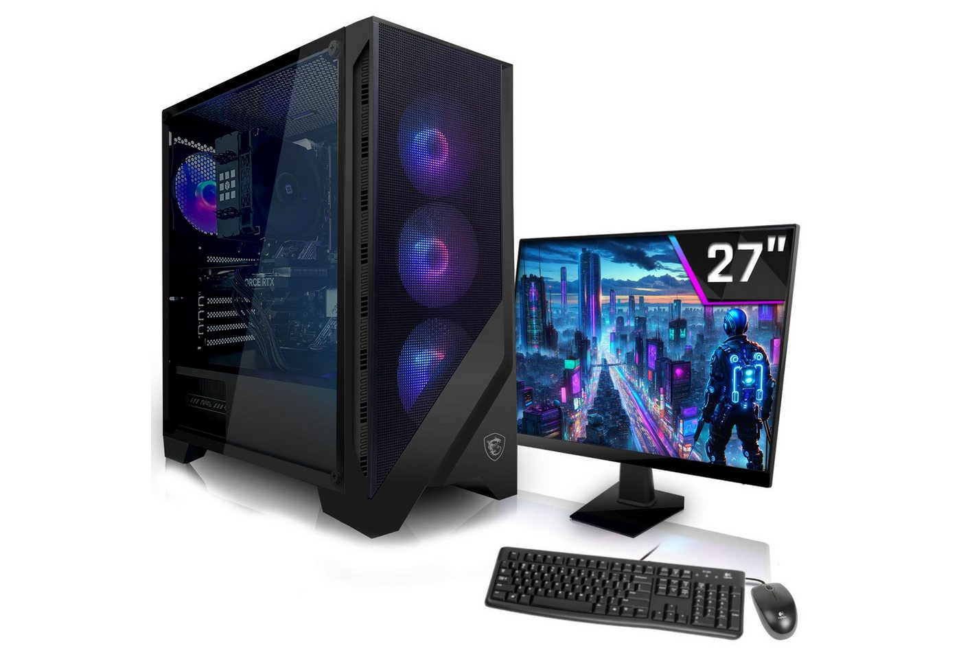 SYSTEMTREFF Business-PC-Komplettsystem (27", Intel Core i7 13700K, UHD Graphics 770, 16 GB RAM, 1000 GB HDD, 512 GB SSD) von SYSTEMTREFF