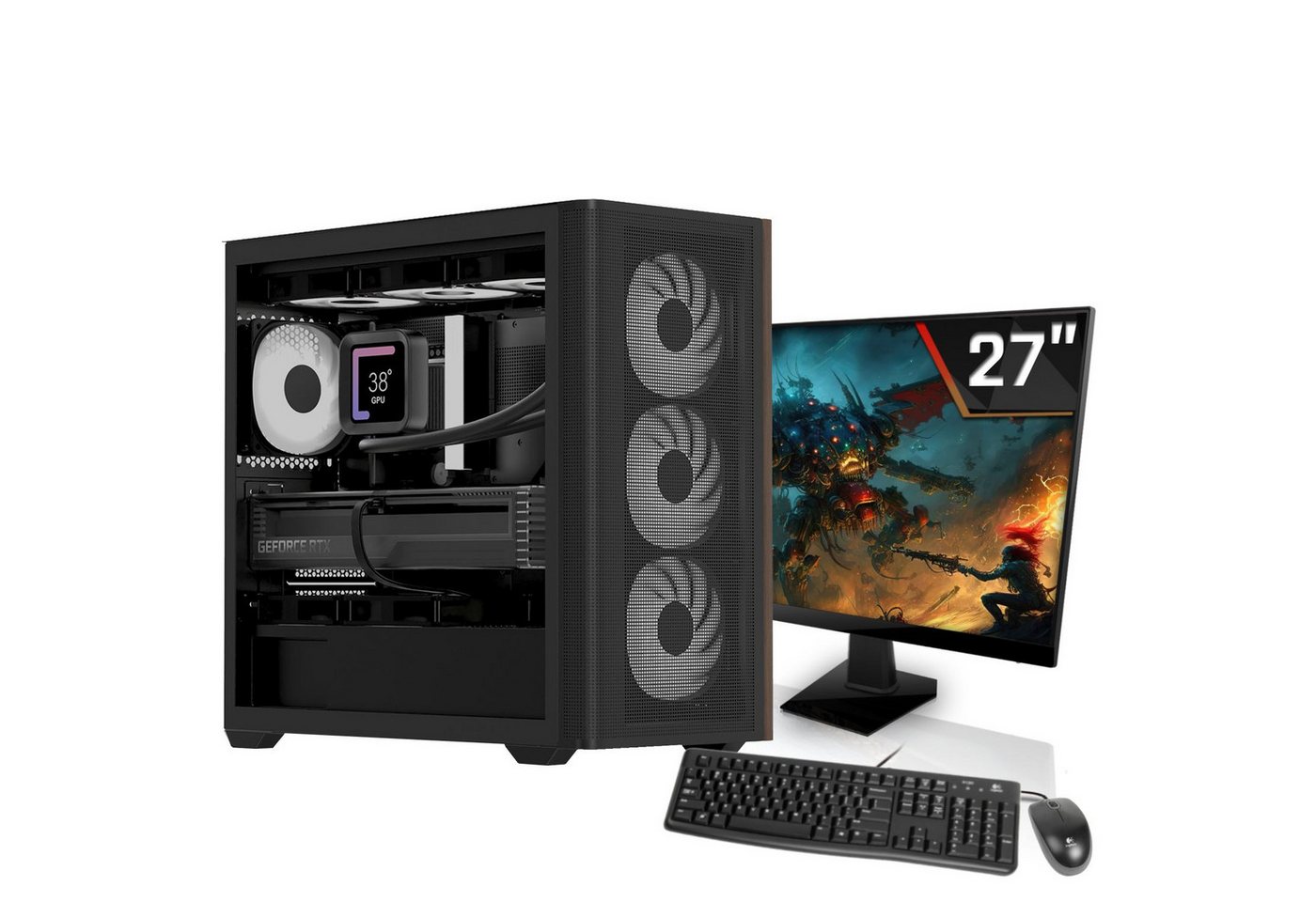 SYSTEMTREFF Business-PC-Komplettsystem (27", AMD Ryzen 5 5600G, RX Vega 7, 16 GB RAM, 512 GB SSD) von SYSTEMTREFF