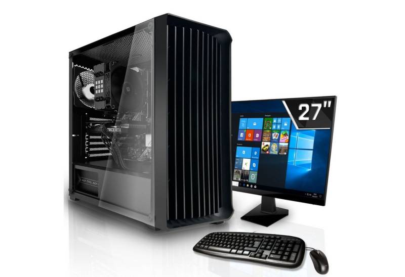 SYSTEMTREFF Business-PC-Komplettsystem (27", Intel Core i3 14100F, GT 710, 16 GB RAM, 512 GB SSD) von SYSTEMTREFF