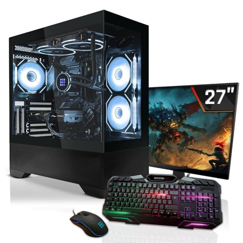 SYSTEMTREFF Gaming Komplett PC Set AMD Ryzen 9 7900X 12x5.6GHz | AMD Radeon RX 7900 XTX 24GB DX12 | 2TB M.2 NVMe | 32GB DDR5 RAM | WLAN Desktop Paket Computer für Gamer, Gaming von SYSTEMTREFF