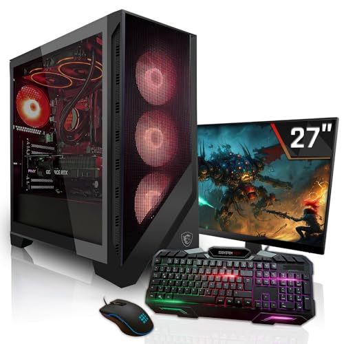 SYSTEMTREFF Gaming Komplett PC Set Intel Core i9-12900KF 16x5.2GHz | Nvidia GeForce RTX 4070 12GB DX12 | 1TB M.2 NVMe | 32GB DDR5 RAM | WLAN Desktop Paket Computer für Gamer, Gaming von SYSTEMTREFF