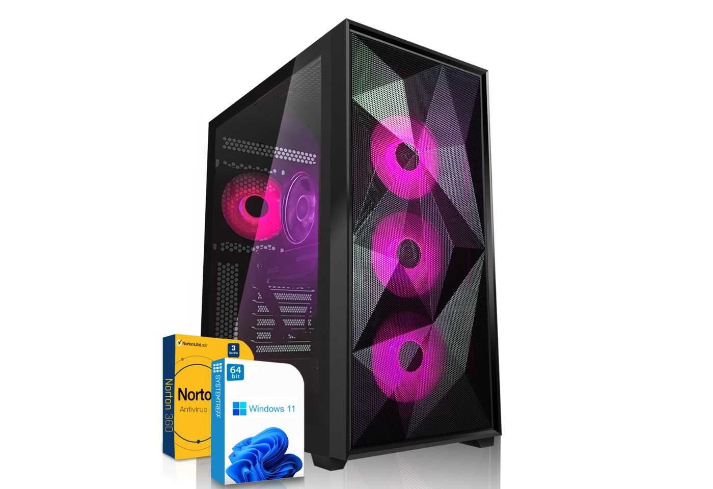 SYSTEMTREFF Gaming-PC (AMD Ryzen 5 7600X, Radeon RX 6800 XT, 32 GB RAM, 1000 GB SSD, Luftkühlung, Windows 11, WLAN) von SYSTEMTREFF