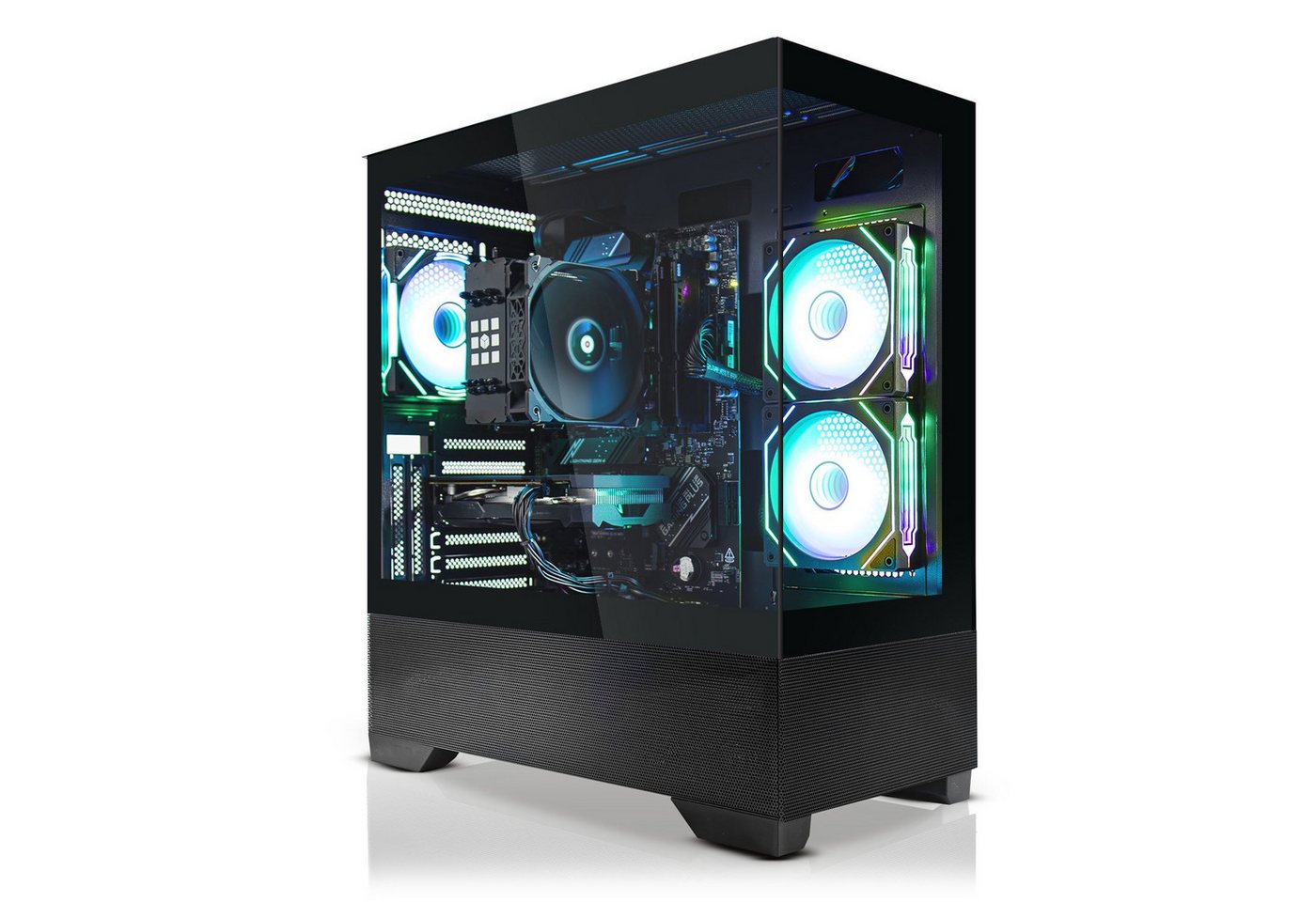 SYSTEMTREFF Gaming-PC (AMD Ryzen 7 5700X, GeForce RTX 4070 Super, 32 GB RAM, 1000 GB SSD, Luftkühlung, Windows 11, WLAN) von SYSTEMTREFF