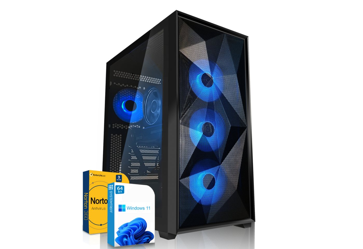 SYSTEMTREFF Gaming-PC (AMD Ryzen 7 5800X3D, Radeon RX 7700 XT, 32 GB RAM, 1000 GB SSD, Luftkühlung, Windows 11, WLAN) von SYSTEMTREFF