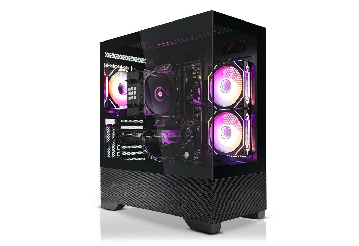 SYSTEMTREFF Gaming-PC (AMD Ryzen 7 7700, Radeon RX 7800 XT, 32 GB RAM, 1000 GB SSD, Luftkühlung, Windows 11, WLAN) von SYSTEMTREFF