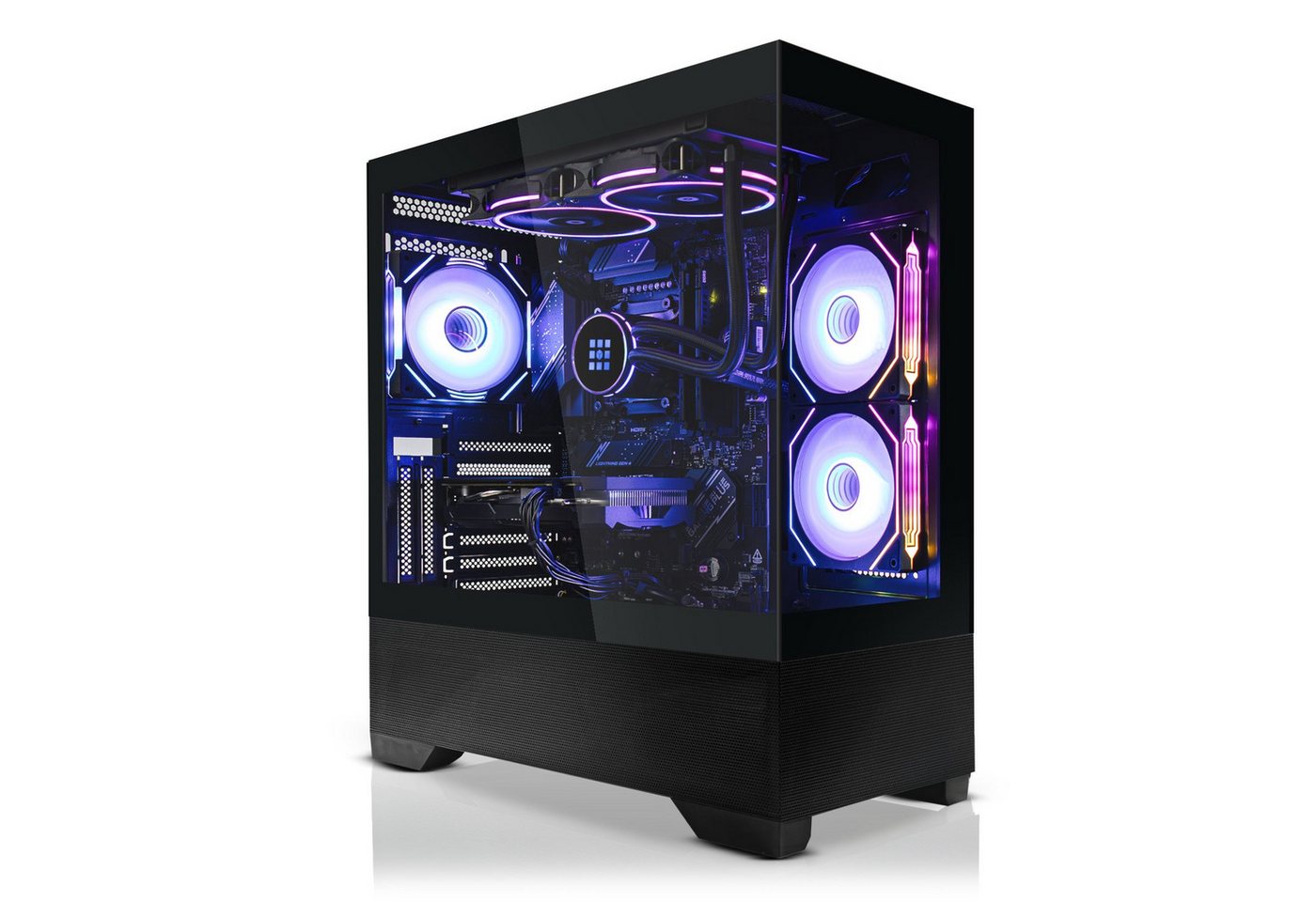 SYSTEMTREFF Gaming-PC (AMD Ryzen 7 7800X3D, Radeon RX 7600, 32 GB RAM, 1000 GB SSD, Wasserkühlung, Windows 11, WLAN) von SYSTEMTREFF