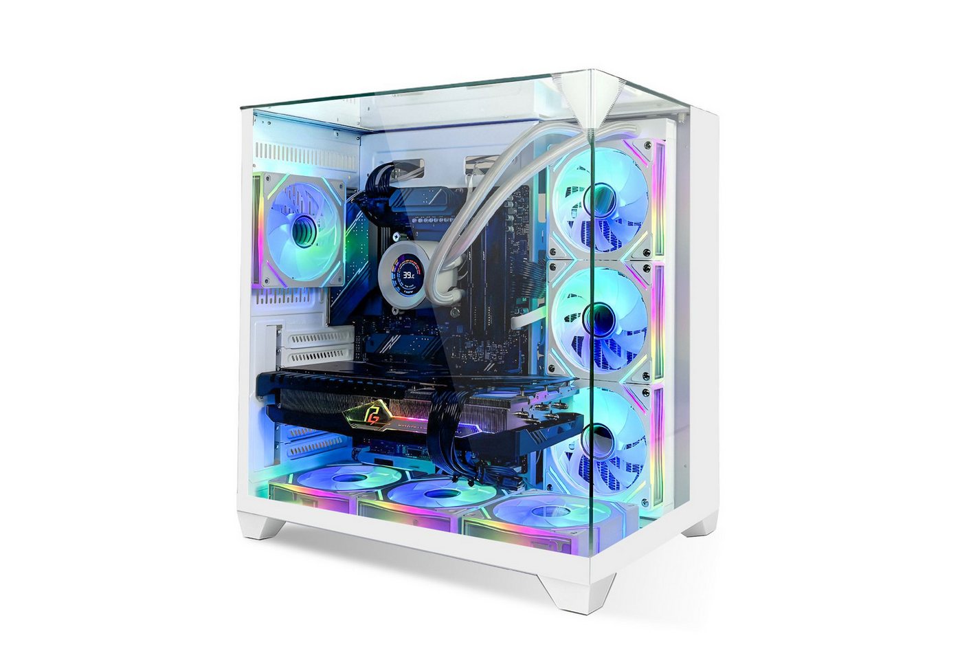 SYSTEMTREFF Gaming-PC (AMD Ryzen 9 5900XT, Nvidia GeForce RTX 5070 Ti, 32 GB RAM, 1000 GB SSD, Wasserkühlung) von SYSTEMTREFF