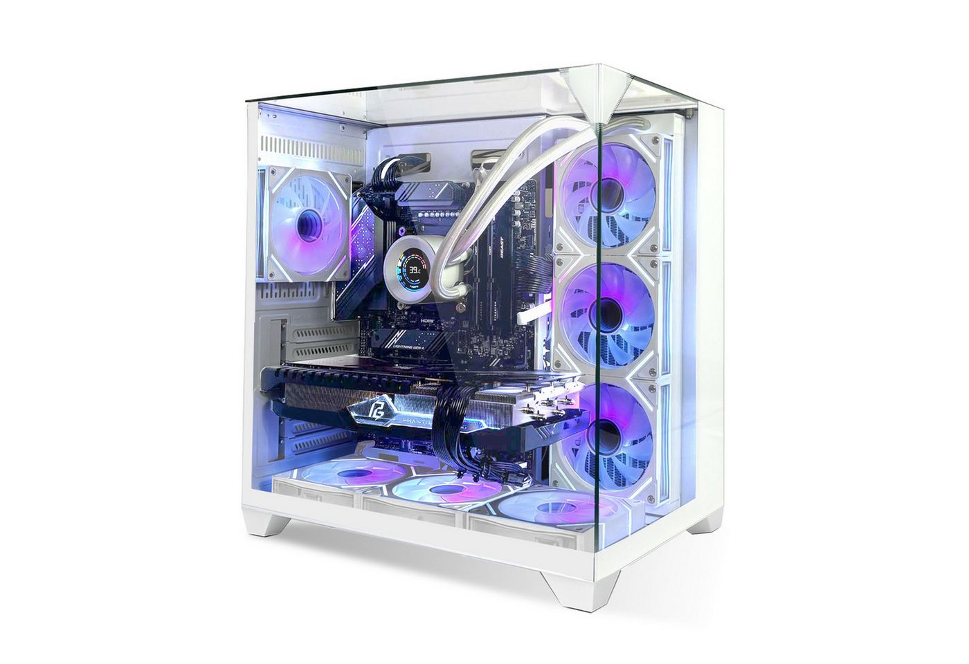 SYSTEMTREFF Gaming-PC (AMD Ryzen 9 7950X3D, GeForce RTX 4070 Super, 32 GB RAM, 1000 GB SSD, Wasserkühlung, Windows 11, WLAN) von SYSTEMTREFF