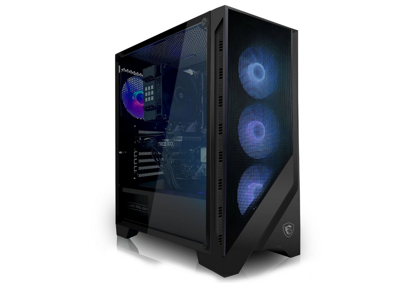 SYSTEMTREFF Gaming-PC (Intel Core i7 14700, Radeon RX 7600, 16 GB RAM, 1000 GB SSD, Luftkühlung) von SYSTEMTREFF