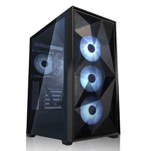 SYSTEMTREFF Gaming PC AMD Ryzen 5 5500 6x4.2GHz | Nvidia GeForce RTX 4070 12GB DX12 | 1TB M.2 NVMe | 32GB DDR4 RAM | WLAN Desktop Computer Rechner für Gamer, Zocker & Streamer von SYSTEMTREFF