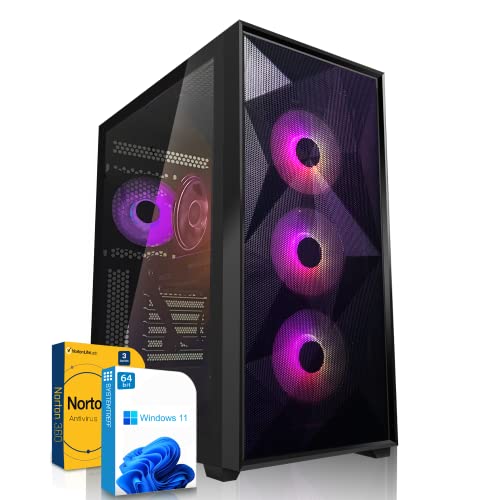 SYSTEMTREFF Gaming PC AMD Ryzen 7 5800X 8x4.7GHz | AMD Radeon RX 7800 XT 16GB DX12 | 1TB M.2 NVMe | 32GB DDR4 RAM | WLAN Desktop Computer Rechner für Gamer, Zocker & Streamer von SYSTEMTREFF